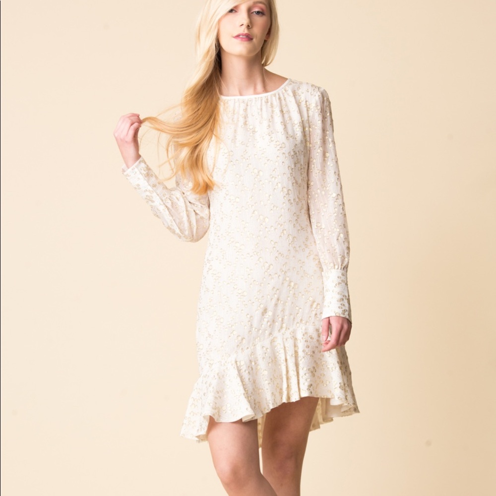 Derek lam 10 Crosby white and gold dress